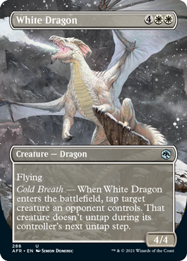 [288]【EN】【FOIL】■ボーダーレス■ホワイト・ドラゴン/White Dragon【AFR】[U][白]