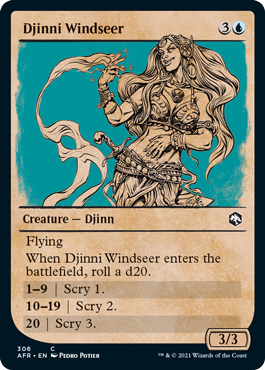 [306]【EN】【FOIL】■ショーケース■ジンの風予見者/Djinni Windseer【AFR】[C][青]