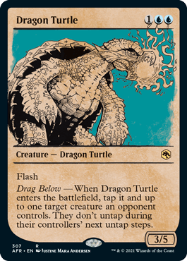 [307]【EN】【FOIL】■ショーケース■竜亀/Dragon Turtle【AFR】[R][青]