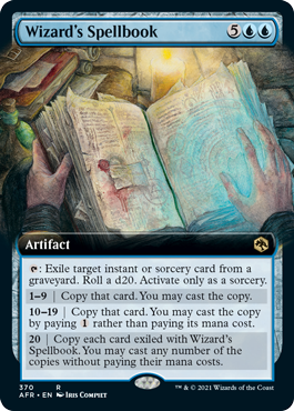[370]【EN】【FOIL】■拡張アート■ウィザードの呪文書/Wizard's Spellbook【AFR】[R][青]