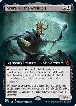 [372]【EN】【FOIL】■拡張アート■アーチリッチ、アサーラック/Acererak the Archlich【AFR】[M][黒]