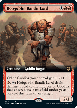 [379]【EN】【FOIL】■拡張アート■ホブゴブリンの山賊の頭/Hobgoblin Bandit Lord【AFR】[R][赤]