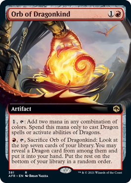 [381]【EN】【FOIL】■拡張アート■オーブ・オヴ・ドラゴンカインド/Orb of Dragonkind【AFR】[R][赤]