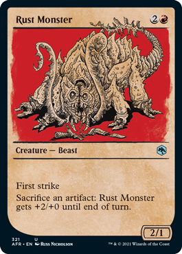 [321]【EN】【FOIL】■ショーケース■ラスト・モンスター/Rust Monster【AFR】[U][赤]