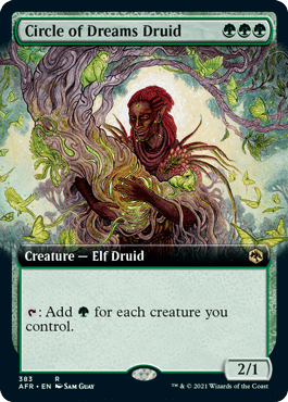 [383]【EN】【FOIL】■拡張アート■夢の円環のドルイド/Circle of Dreams Druid【AFR】[R][緑]