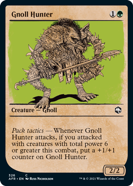 [326]【EN】【FOIL】■ショーケース■ノールの狩人/Gnoll Hunter【AFR】[C][緑]