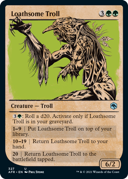 [327]【EN】【FOIL】■ショーケース■毒々しいトロール/Loathsome Troll【AFR】[U][緑]