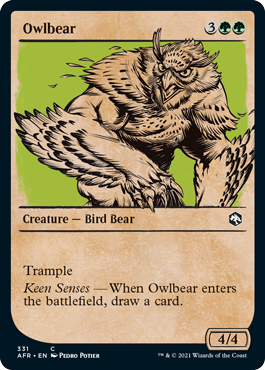 [331]【EN】【FOIL】■ショーケース■アウルベア/Owlbear【AFR】[C][緑]