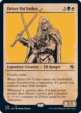 [338]【EN】【FOIL】■ショーケース■ドリッズト・ドゥアーデン/Drizzt Do'Urden【AFR】[R][多色]