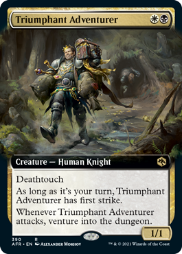 [390]【EN】【FOIL】■拡張アート■勝利した冒険者/Triumphant Adventurer【AFR】[R][多色]