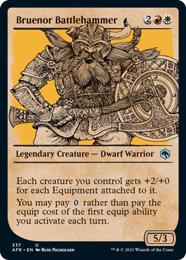 [337]【EN】【FOIL】■ショーケース■ブルーノー・バトルハンマー/Bruenor Battlehammer【AFR】[U][多色]