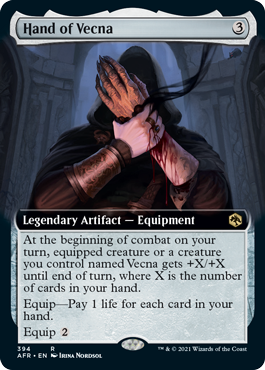 [394]【EN】【FOIL】■拡張アート■ハンド・オヴ・ヴェクナ/Hand of Vecna【AFR】[R][茶]