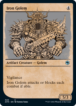 [348]【EN】【FOIL】■ショーケース■アイアン・ゴーレム/Iron Golem【AFR】[U][茶]
