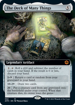 [392]【EN】【FOIL】■拡張アート■デック・オヴ・メニー・シングズ/The Deck of Many Things【AFR】[M][茶]
