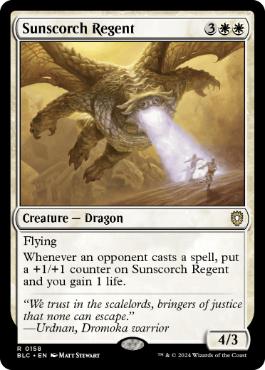 [158]【EN】陽焼の執政/Sunscorch Regent【BLC】[R][白]