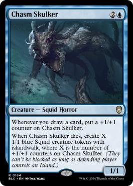[164]【EN】地割れ潜み/Chasm Skulker【BLC】[R][青]