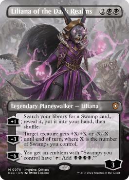 [078]【EN】■ボーダーレス■闇の領域のリリアナ/Liliana of the Dark Realms【BLC】[M][黒]