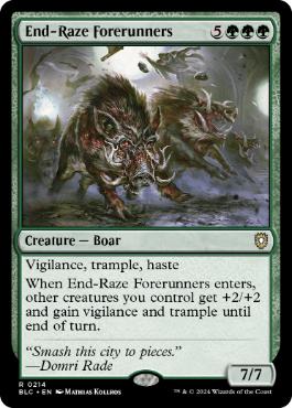[214]【EN】終末の祟りの先陣/End-Raze Forerunners【BLC】[R][緑]