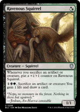 [258]【EN】貪欲なるリス/Ravenous Squirrel【BLC】[U][多色]