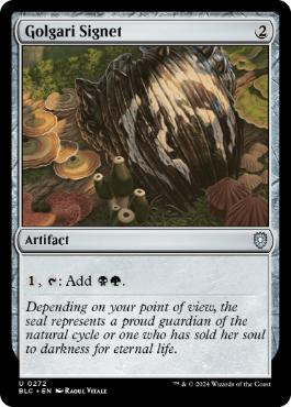 [272]【EN】ゴルガリの印鑑/Golgari Signet【BLC】[U][茶]