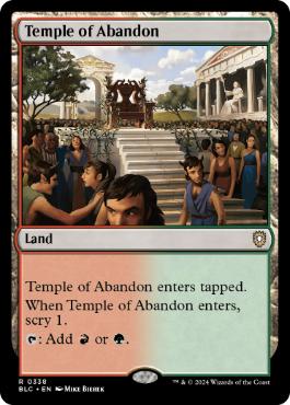 [338]【EN】奔放の神殿/Temple of Abandon【BLC】[R][土地]