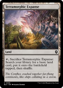[345]【EN】広漠なる変幻地/Terramorphic Expanse【BLC】[C][土地]
