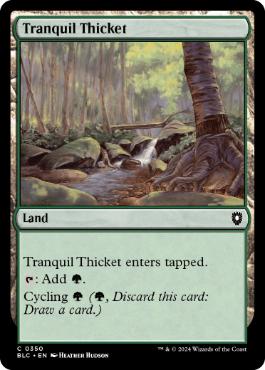 [350]【EN】平穏な茂み/Tranquil Thicket【BLC】[C][土地]