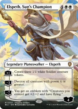 [097]【EN】【FOIL】■ボーダーレス■太陽の勇者、エルズペス/Elspeth, Sun's Champion【BLC】[M][白]