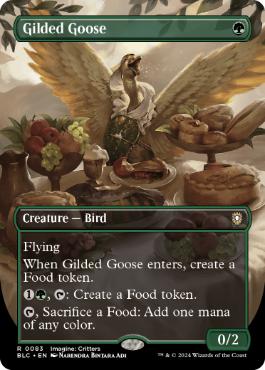 [083]【EN】【FOIL】■ボーダーレス■金のガチョウ/Gilded Goose【BLC】[R][緑]