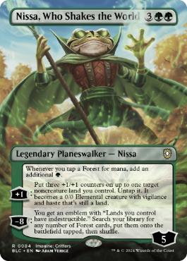 [084]【EN】【FOIL】■ボーダーレス■世界を揺るがす者、ニッサ/Nissa, Who Shakes the World【BLC】[R][緑]