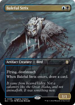 [086]【EN】【FOIL】■ボーダーレス■悪意の大梟/Baleful Strix【BLC】[R][多色]