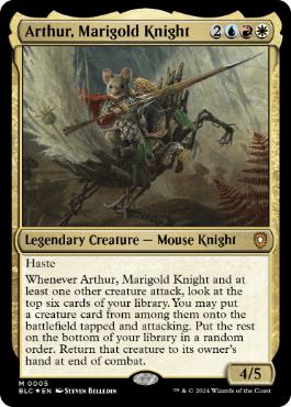[005]【EN】【FOIL】マリーゴールドの騎士、アーサー/Arthur, Marigold Knight【BLC】[M][多色]