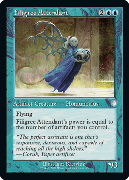 [085]【EN】■旧枠■金線の従者/Filigree Attendant【BRC】[U][青]