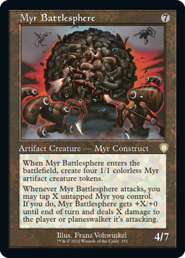 [151]【EN】■旧枠■マイアの戦闘球/Myr Battlesphere【BRC】[R][茶]
