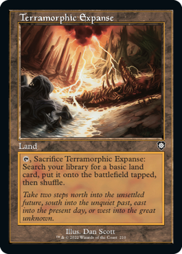[210]【EN】■旧枠■広漠なる変幻地/Terramorphic Expanse【BRC】[C][土地]