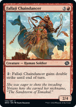 [134]【EN】ファラジの鎖舞士/Fallaji Chaindancer【BRO】[C][赤]