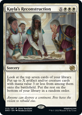 [010]【EN】【FOIL】カイラの再建/Kayla's Reconstruction【BRO】[R][白]