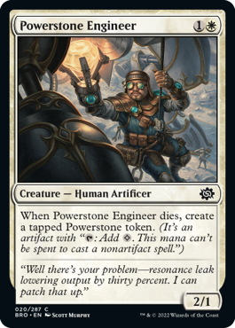 [020]【EN】【FOIL】パワーストーン技師/Powerstone Engineer【BRO】[C][白]