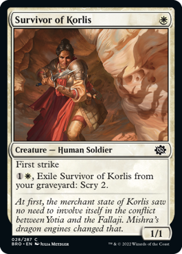 [028]【EN】【FOIL】コーリスの生存者/Survivor of Korlis【BRO】[C][白]