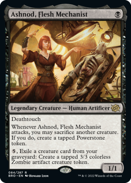 [084]【EN】【FOIL】肉体装置技師、アシュノッド/Ashnod, Flesh Mechanist【BRO】[R][黒]