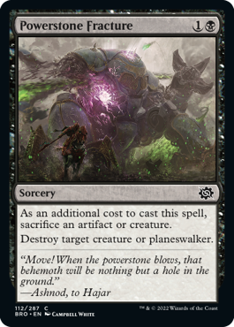 [112]【EN】【FOIL】パワーストーン破砕/Powerstone Fracture【BRO】[C][黒]