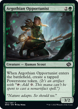 [167]【EN】【FOIL】アルゴスの日和見主義者/Argothian Opportunist【BRO】[C][緑]