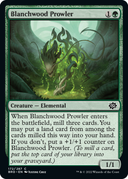 [172]【EN】【FOIL】ブランチウッドのうろつくもの/Blanchwood Prowler【BRO】[C][緑]