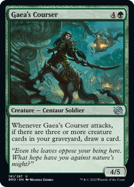 [181]【EN】【FOIL】ガイアの狩猟者/Gaea's Courser【BRO】[U][緑]