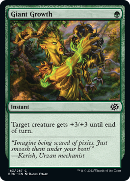 [183]【EN】【FOIL】巨大化/Giant Growth【BRO】[C][緑]