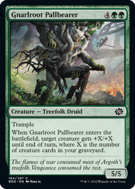 [184]【EN】【FOIL】節くれ根の棺担ぎ/Gnarlroot Pallbearer【BRO】[C][緑]