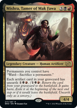 [217]【EN】【FOIL】マク・ファワを手懐ける者、ミシュラ/Mishra, Tamer of Mak Fawa【BRO】[R][多色]