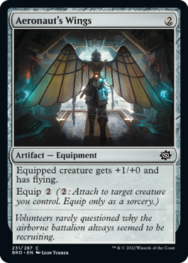 [231]【EN】【FOIL】飛空士の翼/Aeronaut's Wings【BRO】[C][茶]