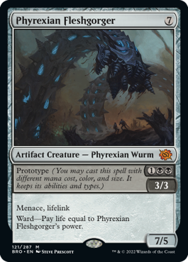 [121]【EN】【FOIL】ファイレクシアの肉体喰らい/Phyrexian Fleshgorger【BRO】[M][茶]