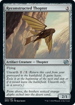 [242]【EN】【FOIL】修復された飛行機械/Reconstructed Thopter【BRO】[U][茶]